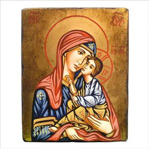 icona madonna con bambino sfondo dorato