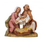 Statua sacra famiglia in pvc dipinta a mano