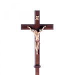 croce astile completa in legno massello