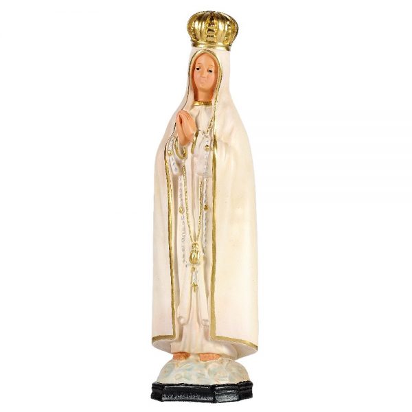 Statua in gesso dipinto Madonna di Fatima